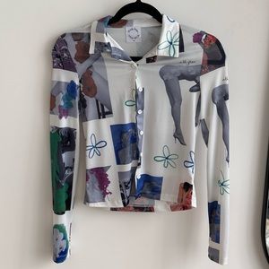 With jean long sleeve top, worn only a couple of times